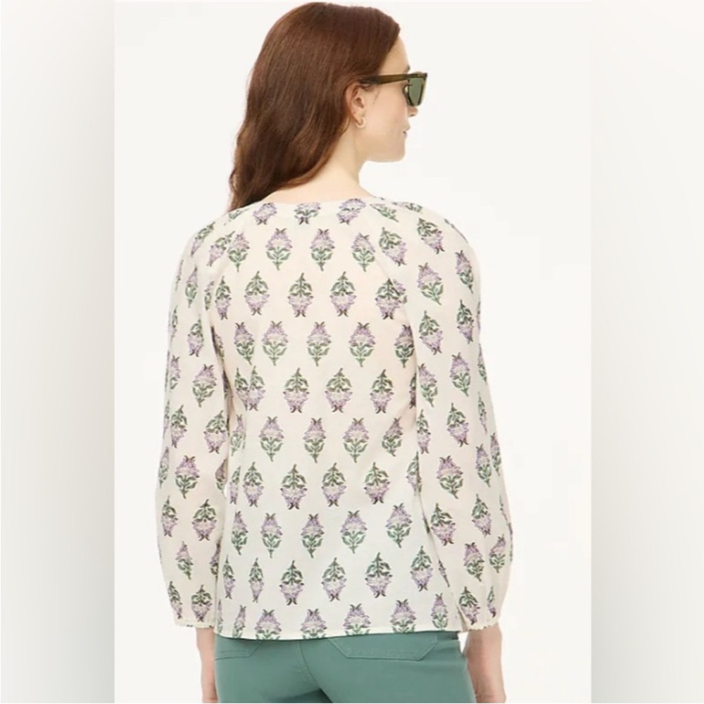 J. Crew floral popover blouse - Picture 2 of 8